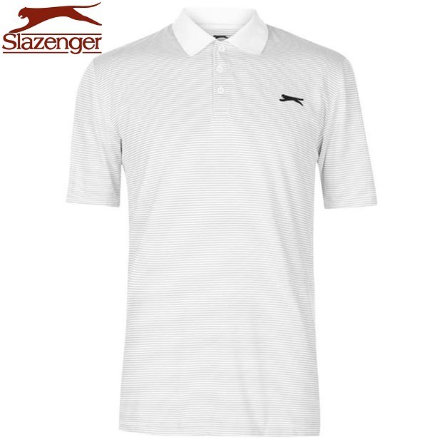 Áo thun nam Slazenger Micro Stripe Golf Polo (màu White) - Hàng size UK