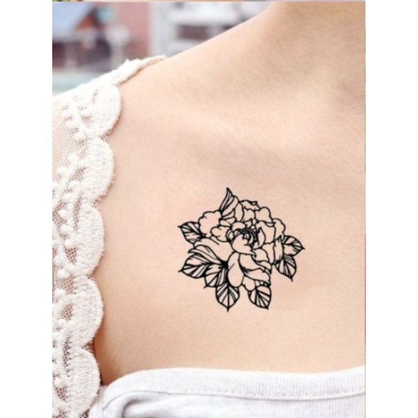 Hình xăm vân hoa g14. Xăm dán tatoo tạm thời size &lt;10x6cm