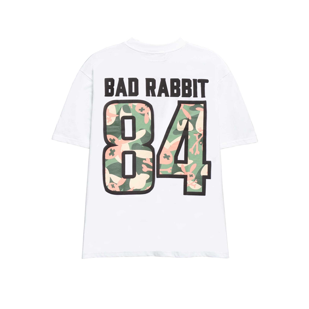 Áo thun Nam Nữ Bad Rabbit NUMBER 84 100% Cotton - Local Brand Chính Hãng Trắng