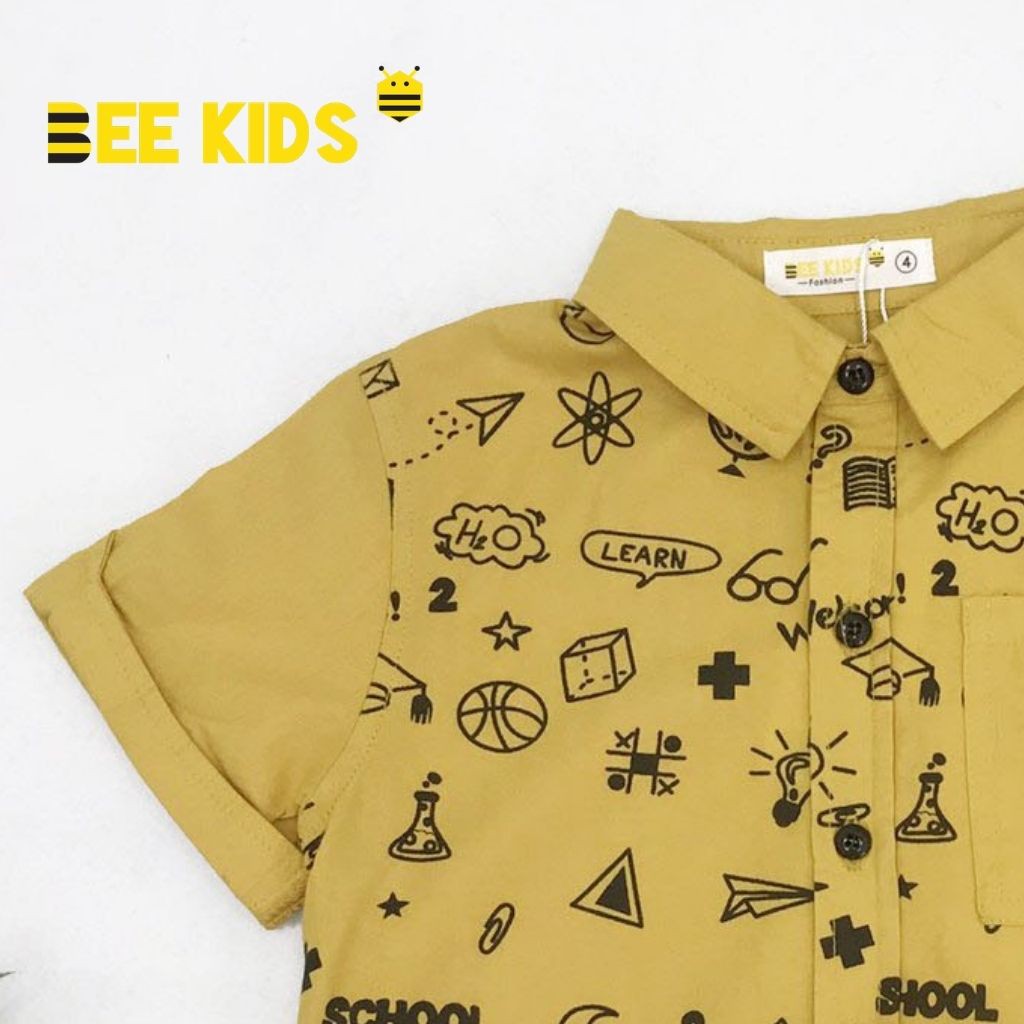 Áo Sơ Mi Bé Trai Bee Kids In Nhiều Hoạ Tiết Chất Cotton Mặc Mùa Hè Thoáng Mát (2-6 Tuổi) 2AC01607CO