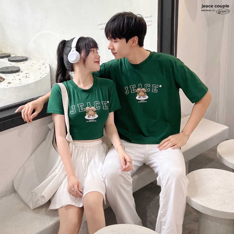 Áo phông cotton unisex Bear Jeace no153 form suông thoáng mát