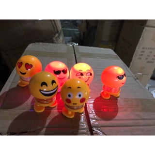 Emoji con lắc lò xo có đèn biểu cảm hình mặt cười