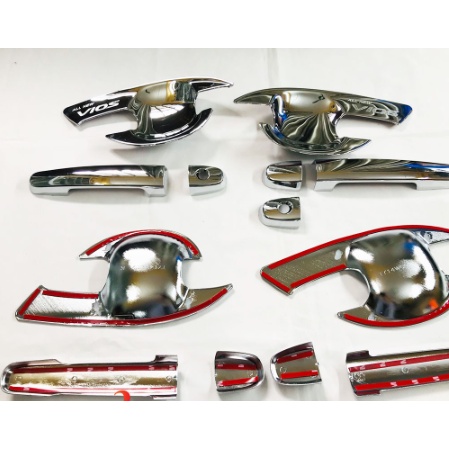 Ốp tay nắm, hõm cửa xe Toyota Vios 2003- 2019- 2021, 2022 mạ crom