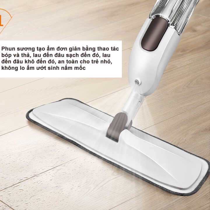 Cây lau nhà phun sương AURORA thông minh , Bộ chổi lau nhà đa năng có bình xịt nước lau mọi ngóc ngách tiện lợi