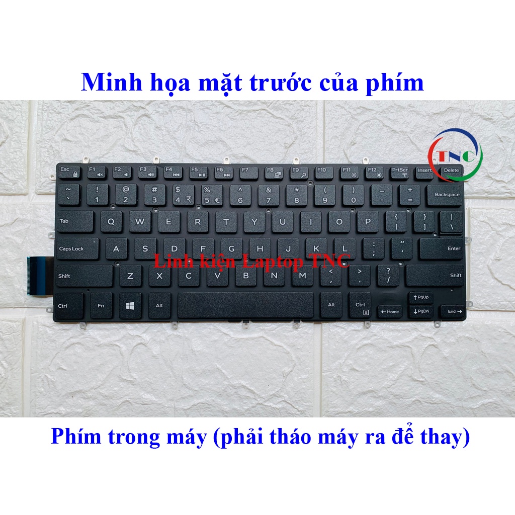 Bàn Phím Laptop Dell Inspiron 7466 7460 7467 7560 3379 3490 Zin có Led / Không Led - phím trong máy
