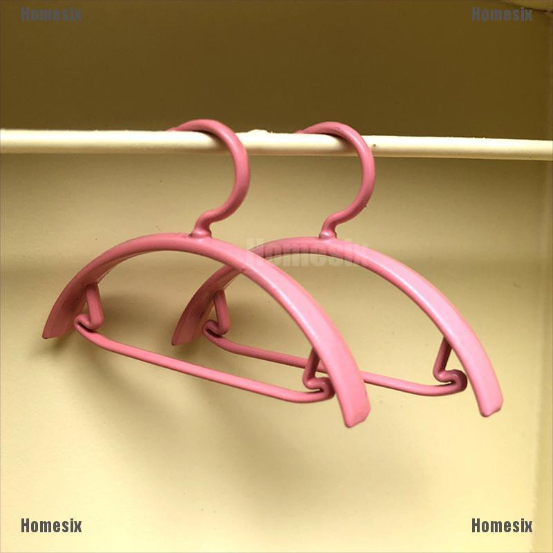 [HoMSI] 4Pcs Miniature Hangers Cute Dress Holder for Dollhouse Toys SUU