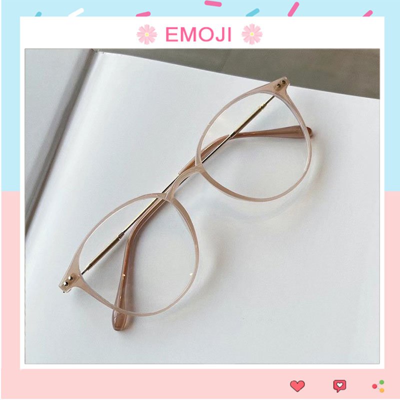 Gọng kính cận mắt ngố tròn NOBITA Hotrrend 2022 siêu ngầu cá tính mang xu hướng trẻ trung năng động EMOJI 090
