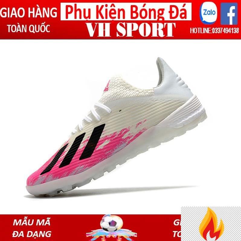 Giày đá bóng sân cỏ nhân tạo cao cấp giá rẻ Adidas X 19.1 Hồng Trắng TF -dfg*d
