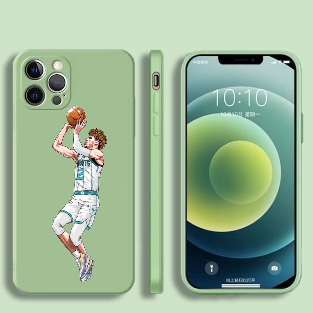 Ốp Điện Thoại Silicon Dẻo Chống Sốc In Họa Tiết Ngôi Sao Bóng Rổ NBA Cho iPhone 13 / 12 / 11