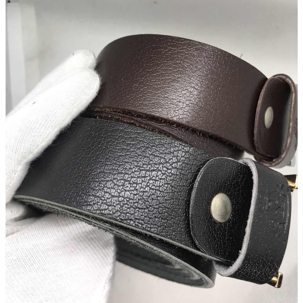 Dây thắt lưng nam da bò nguyên miếng không đục lỗ, không kèm đầu khóa