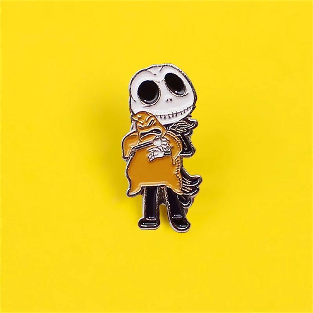 FORBETTER Huy Hiệu Cài Áo Hình Bộ Xương Jack Skellington Độc Đáo