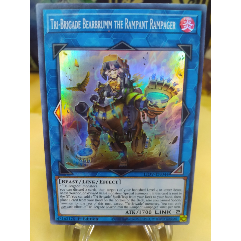 Thẻ Bài Yugioh | Tri-Brigade Bearbrumm the Rampant Rampager - LIOV-EN044 - Super Rare 1st Edition
