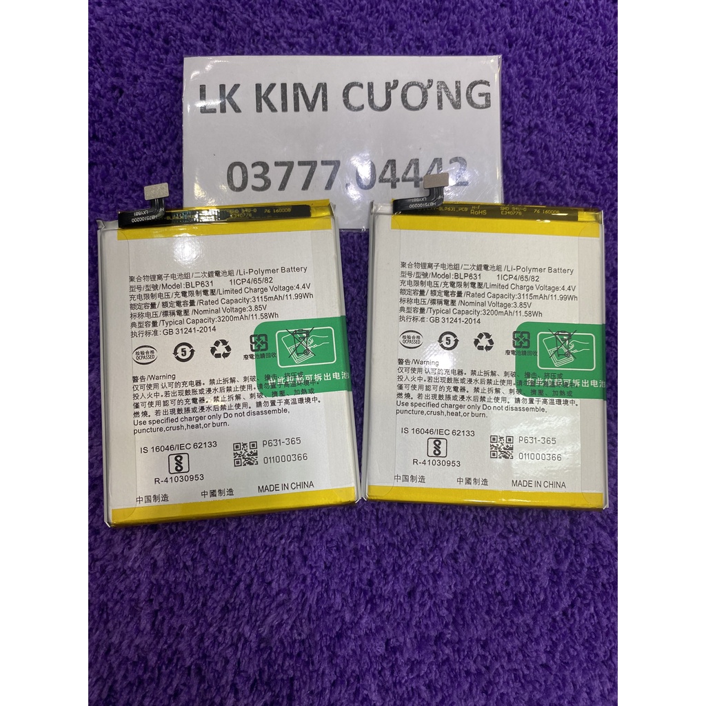 PIN tương thích oppo BLP631 -F3-A77-F5-A73