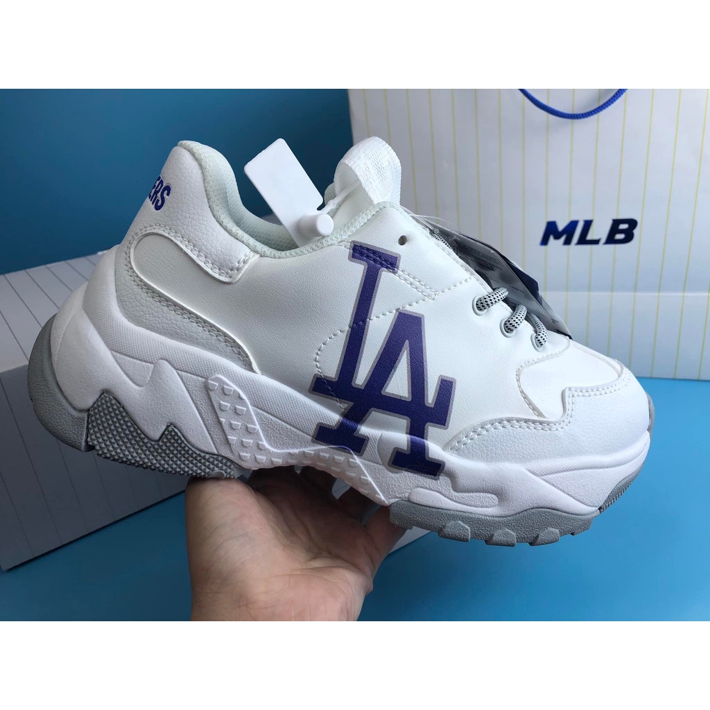 Giày Sneaker Mlb LA,Giày Thể Thao LA Da Bò Đế Tách Cao Siêu Hot Siêu Xinh Full Size
