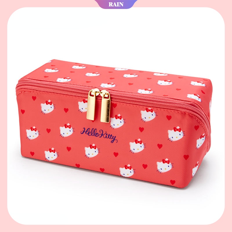 Túi Đựng Bút Chì / Mỹ Phẩm Có Khóa Kéo Chống Nước / Bụi Bẩn In Hoạt Hình Sanrio Hello Kitty Pom Purin Dễ Thương Cho Học Sinh