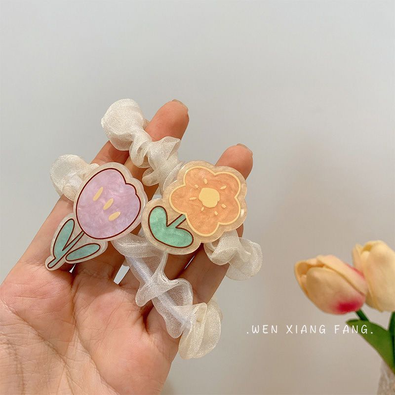 Set 5 dây buộc tóc đính charm cực xinh - UniLabel