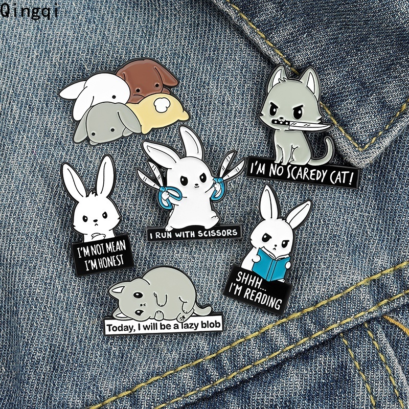 Ghim cài áo Miss Zoe họa tiết động vật hoạt hình ngộ nghĩnh tùy chọn