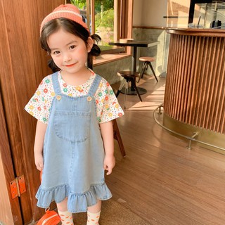 Váy yếm jean gấu bèo cho bé size 80-130