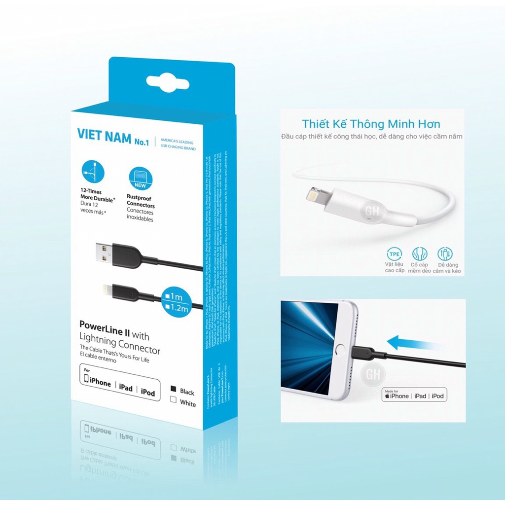 Dây sạc nhanh BV No1 Cáp sạc IP 15W xịn sò chính hãng sản xuất tại việt nam bảo hành 12 tháng BAOVY