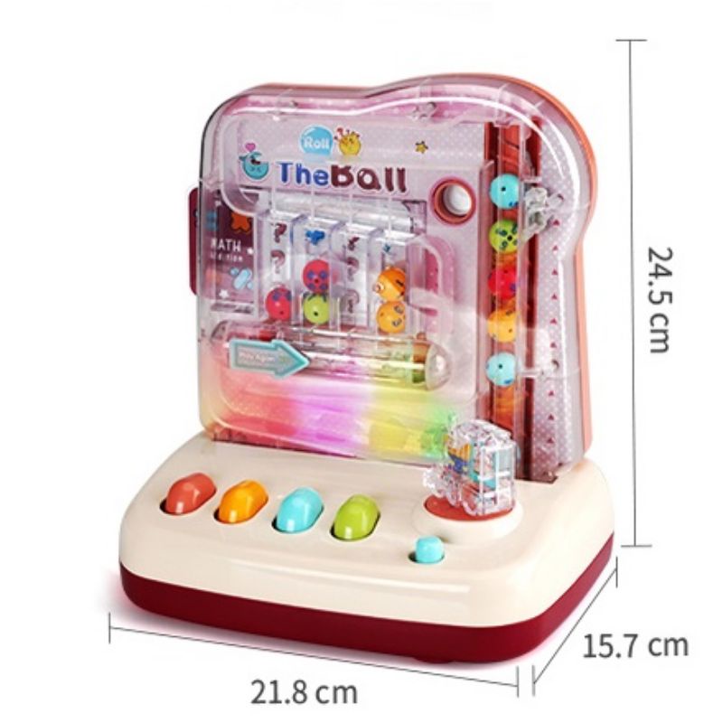 trò chơi bắt bóng lăn pinball, kèm thẻ học toán đồ chơi giáo dục