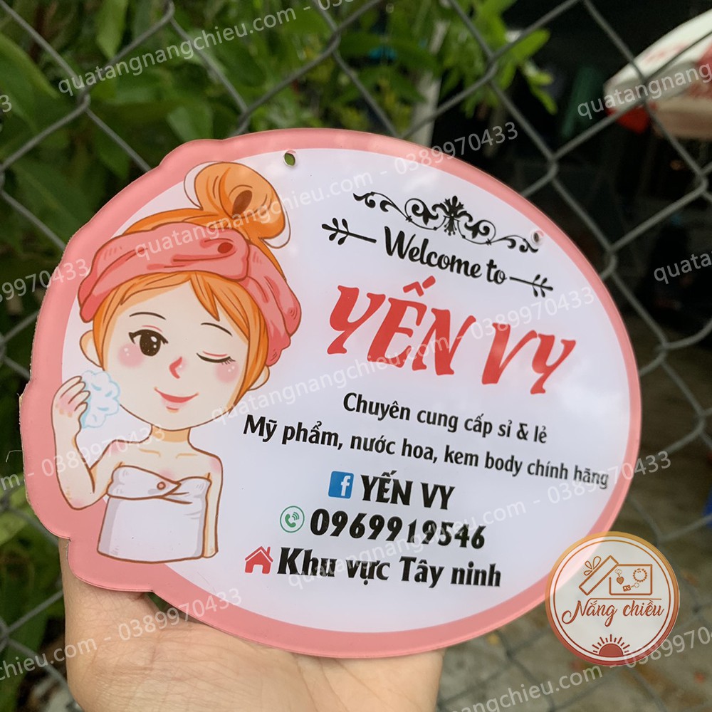 Bảng hiệu sỉ , lẻ mỹ phẩm in theo yêu cầu, chất liệu mica , sáng bóng và an toàn cho người sử dụng