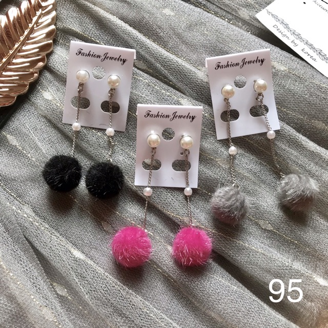 FREESHIP❤️ Hoa Tai Dáng Dài Quả Bông M95
