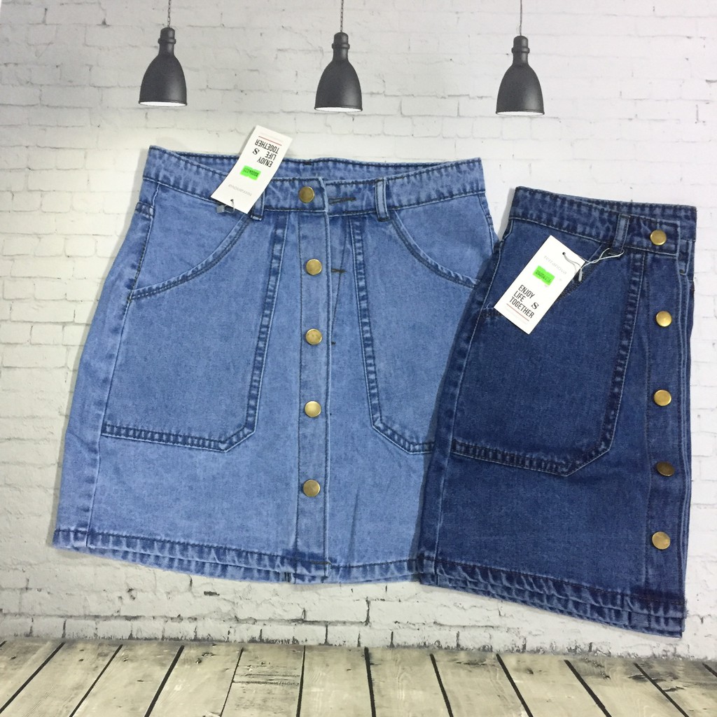 Chân Váy Jeans Chữ A Công Sở Thời Trang OHS4035-36