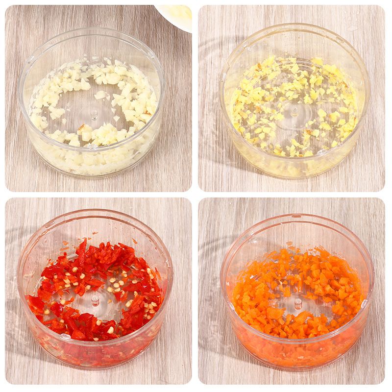 Dụng Cụ Xay Tỏi Ớt Bằng Tay Mini Dung Tích 170ml - Máy Xay Nhuyễn Tỏi Ớt Hành Gia Vị Cầm Tay 2 Lưỡi Giadung_10k (L413)