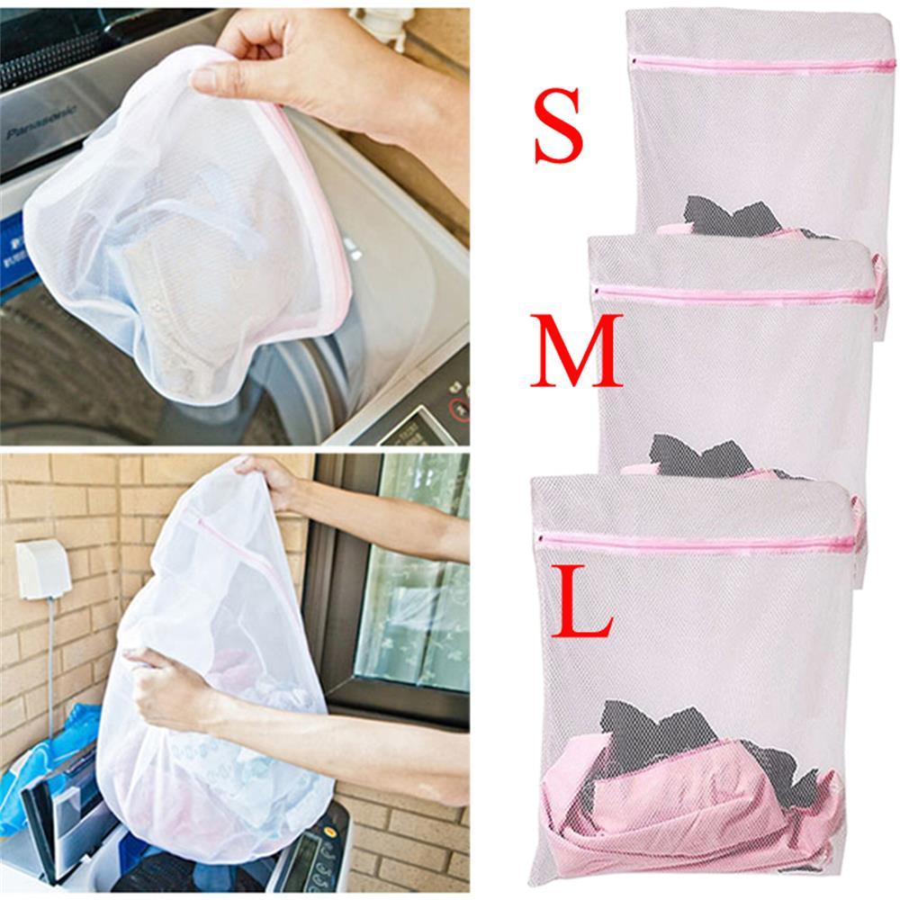KRNY Túi Giặt Đồ Lót / Vớ Có Khóa Kéo Kích Thước S / M / L Tiện Dụng Cho Gia Đình