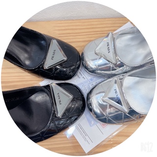 Sandal prada mũi tròn gót trụ fullbox