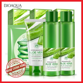 [RẺ VÔ ĐỊCH] Bộ Chăm Sóc Da Lô Hội Aloe Vera Bioaqua 4 Món