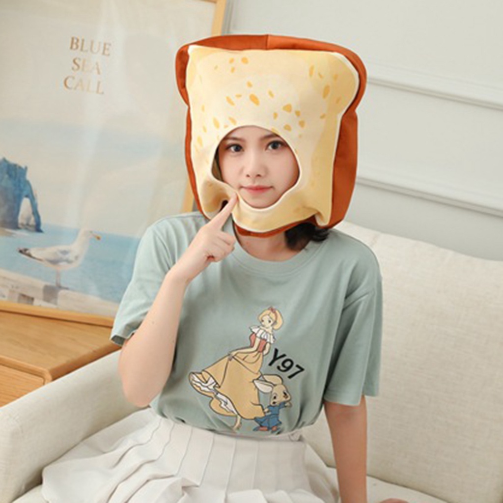 Mũ trùm đầu hình đùi gà/ bánh bao nhồi bông mềm mại dễ thương