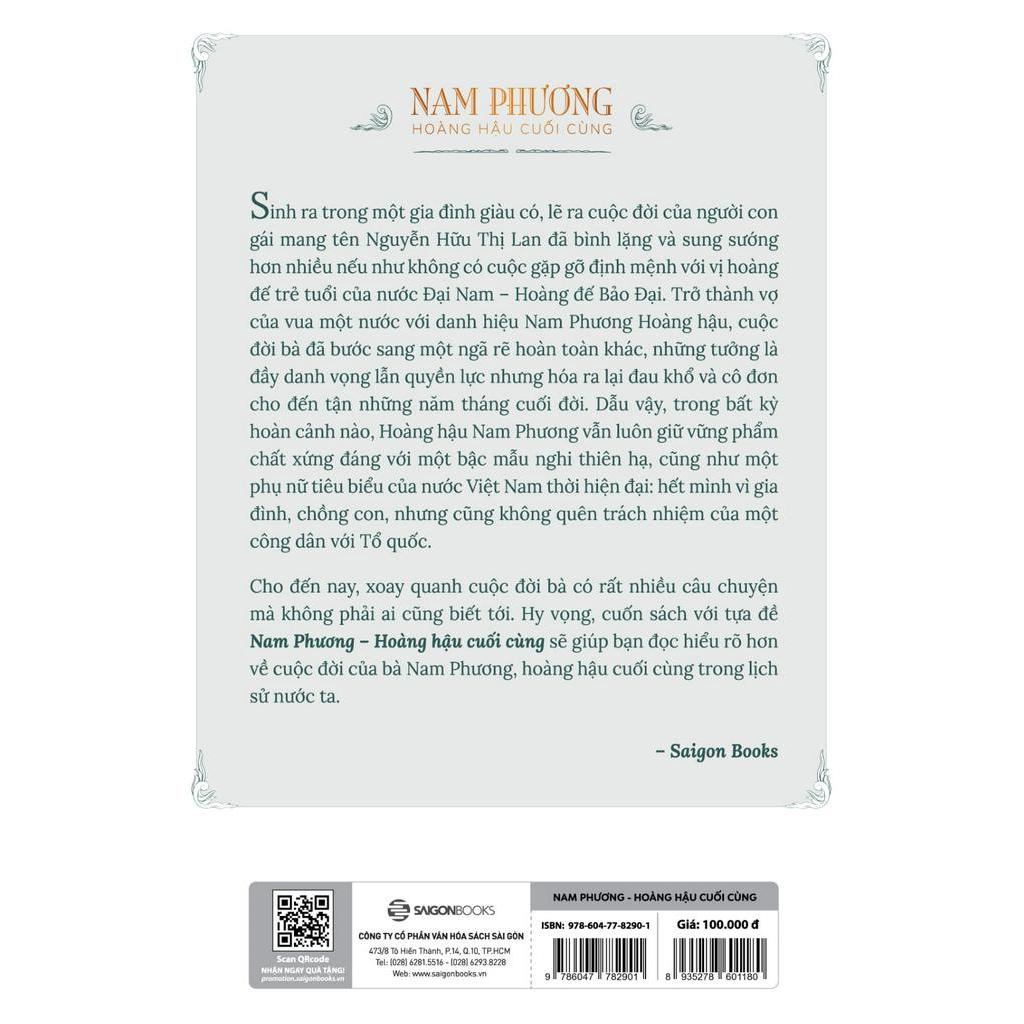 Sách Nam Phương - Hoàng Hậu Cuối Cùng (Tái Bản 2020)