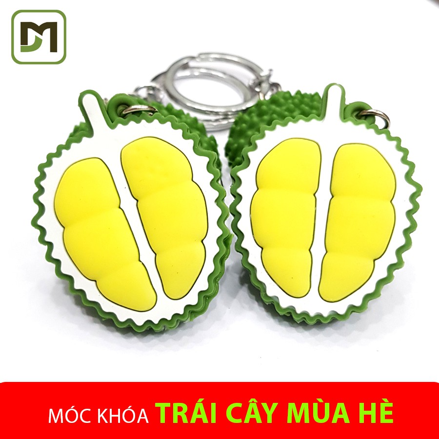 BST Móc khóa trái cây màu hè sầu riêng, bơ, cà rốt, dâu đỏ, xương rồng dễ thương nhựa cao cấp