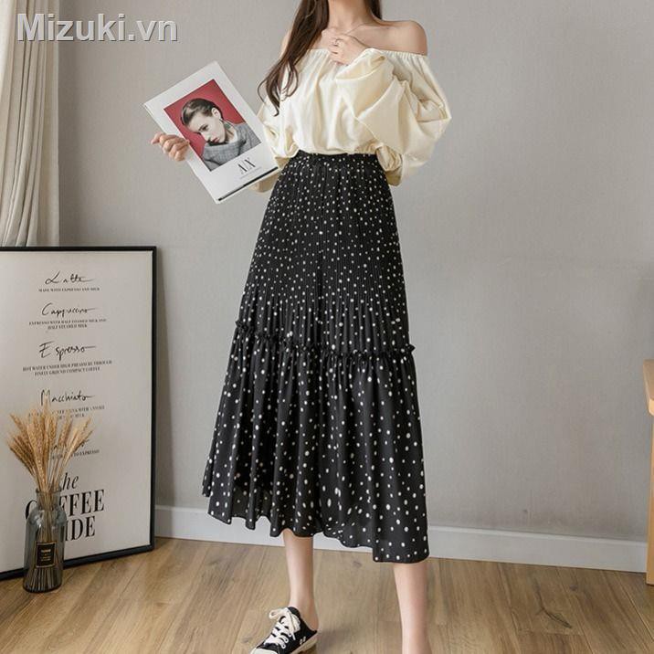 Chân Váy Dài Họa Tiết Chấm Bi Thời Trang Nữ | BigBuy360 - bigbuy360.vn