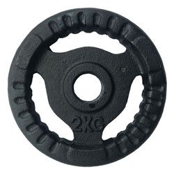 Tạ miếng gang tạ bánh gang 3 lỗ Reefit 1kg màu đen