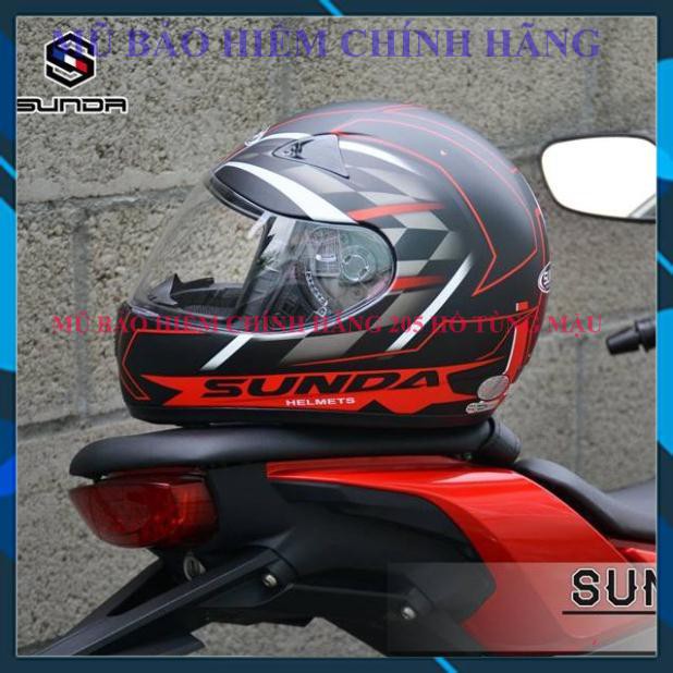 Mũ bảo hiểm fullface SUNDA 2000C chính hãng - Nhiều màu tem