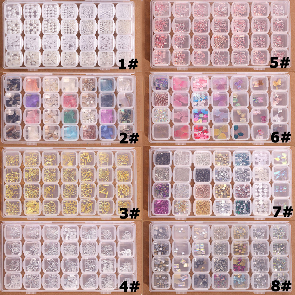 [Hàng mới về] Hộp phụ kiện trang trí làm móng tay nghệ thuật thời trang tiện dụng