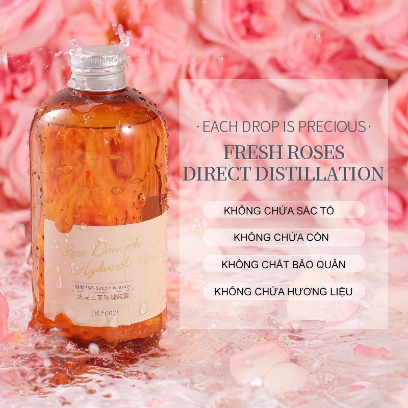 Toner, Nước hoa hồng Fenyi Rose Damask Hydrosol 300ml chiết xuất từ hoa hồng, hoa cúc | WebRaoVat - webraovat.net.vn