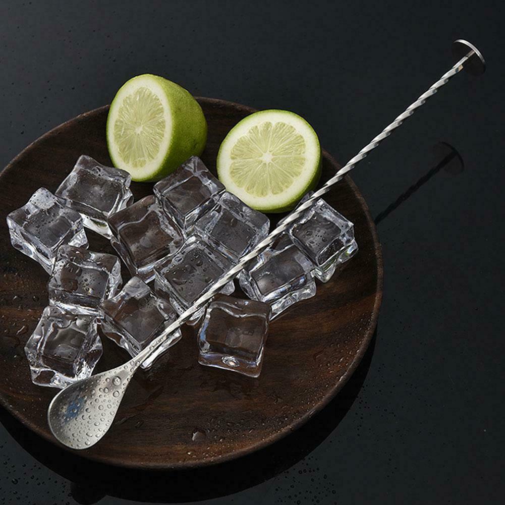 1Pc Cocktail Drink Mixer Steel Twisted Bartenders Bar Stirrer Us Spoon T5H3