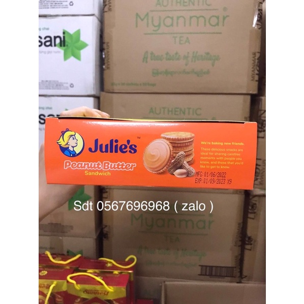 Bánh Quy Julie's Nhân Bơ Đậu Phộng Hộp 180g
