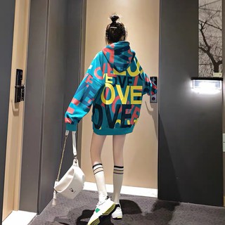 ÁO HOODIE NỮ 3D PHỐI CHỮ LOVE CỰC CHẤT - Korean Impress Shop
