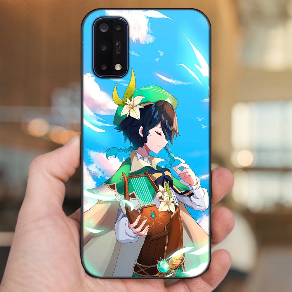 Ốp lưng Realme 7 Pro viền đen in hình Venti Genshin Impact