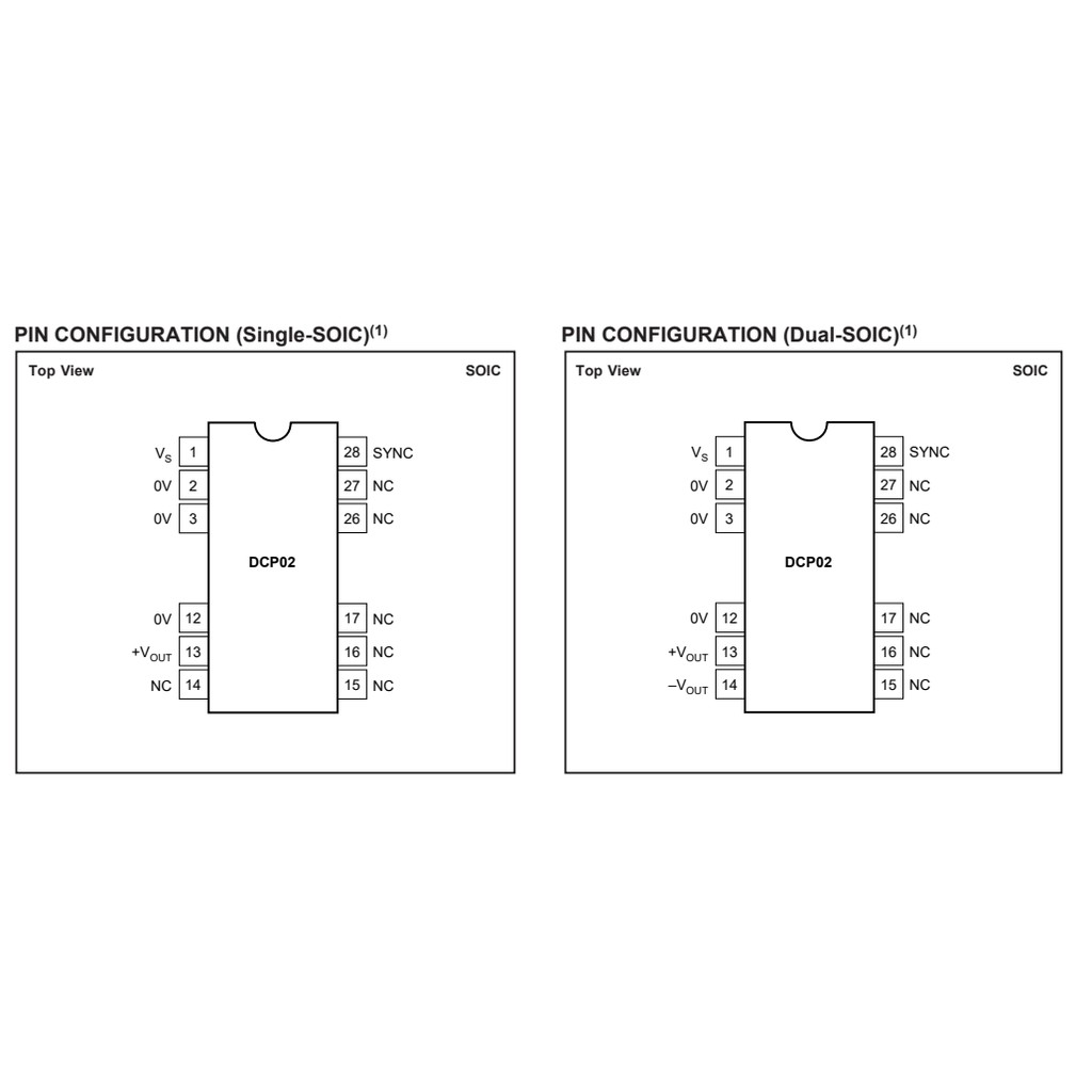 IC nguồn cách ly DC DC 2W DCP0205xx