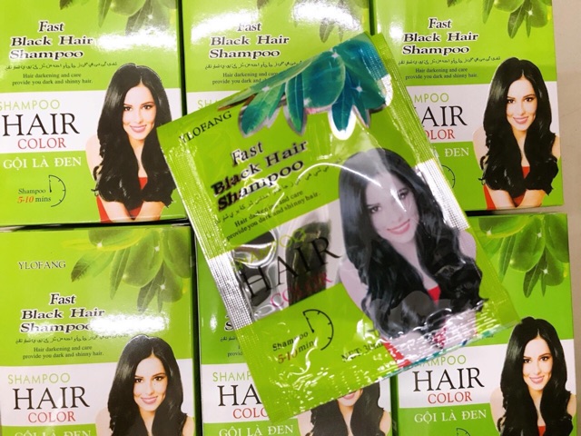DẦU GỘI LÀ ĐEN OLiVE XANH SAMPOO HAIR COLOR