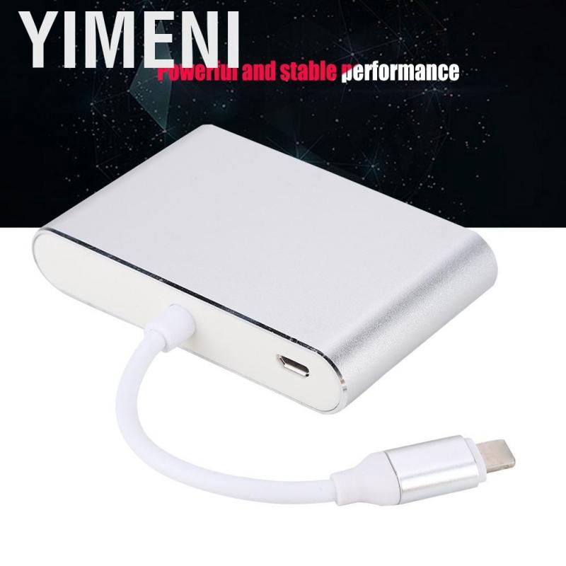 Cáp Chuyển Đổi Âm Thanh Từ Cổng Hdmi + Vga + Audio Hd Hub Cho Iphone5 / 5s / 6 / 6s / 6plus / 6splus / 7 / Ipad4 / Ip