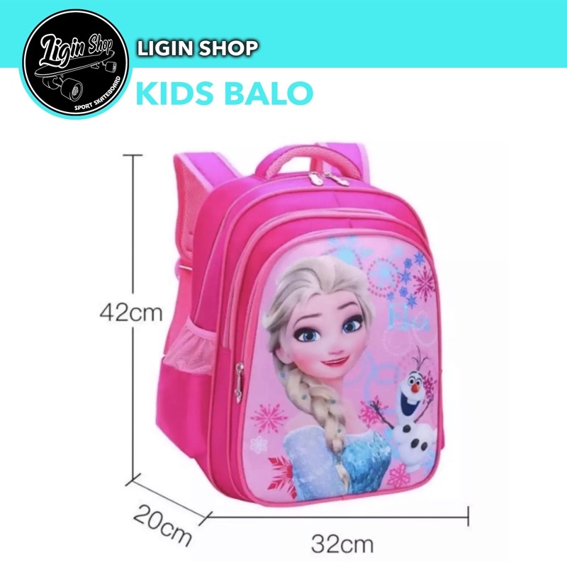 Balo cho bé, balo trẻ em, hình dễ thương ElSa và Spider-Men.(BL5)