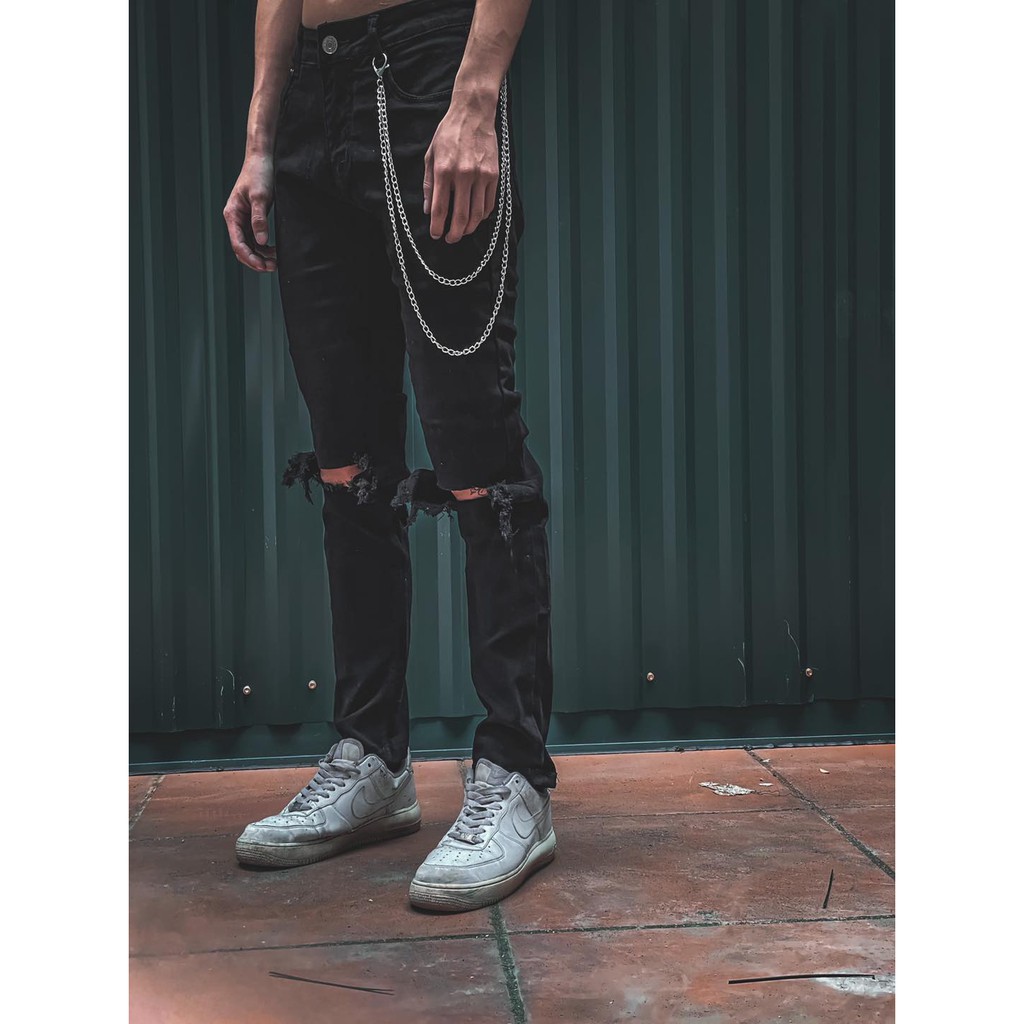 Ripped/Knee Blowout Skinny Jeans - Quần bò rách gối