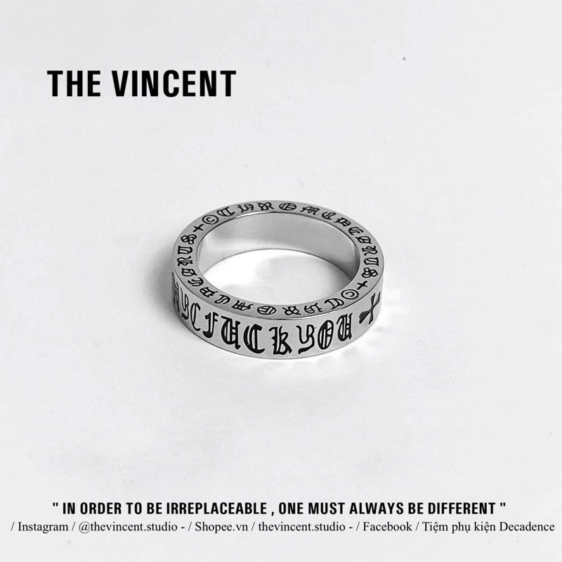 VT CHROME HEARTS 4EVER RING / Nhẫn Chromehearts 4ever THÉP TITAN KHÔNG RỈ