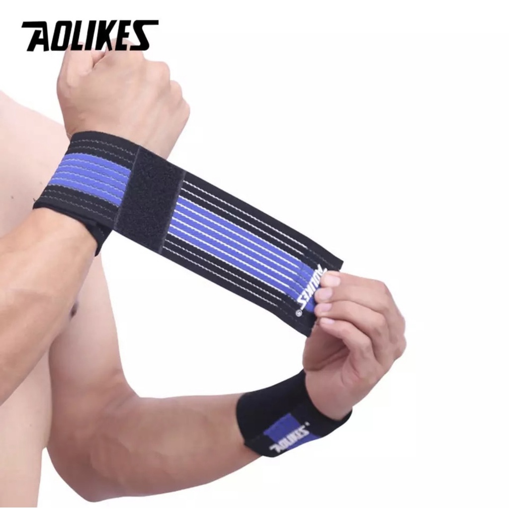 Băng Cuốn Đàn Hồi Bảo Vệ Cổ Tay Chống Trượt Tập Gym, Thể Thao Aolikes A-1526